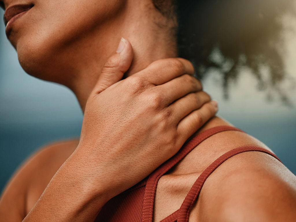 Crop legs running on cement steps