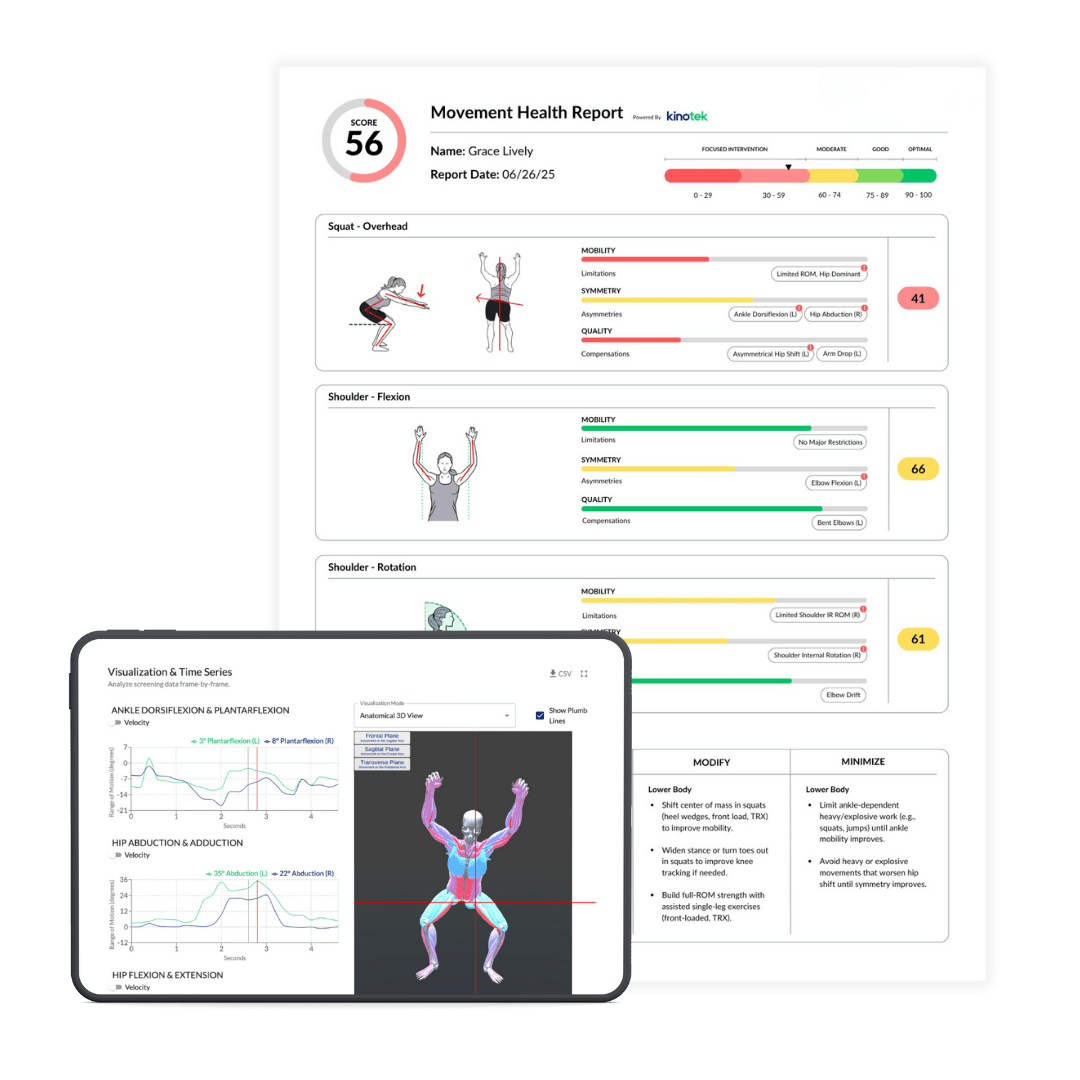 illustrated figures highlight pose and muscle areas