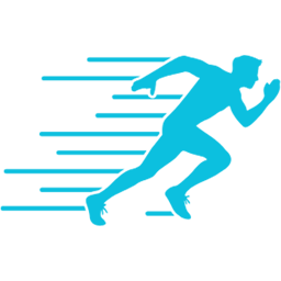 silhouette of a man running